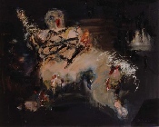 L'homme aux lanières - huile sur toile - 162 x 130 cm (Galerie Claire Corcia, Paris)